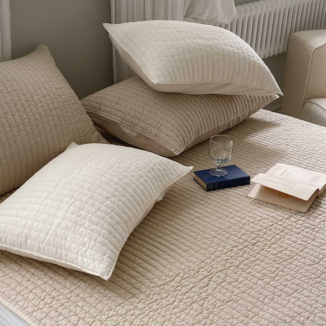 모제무드 와이드 오가닉 순면 무형광 피그먼트 밴딩 침대패드 이불 SS