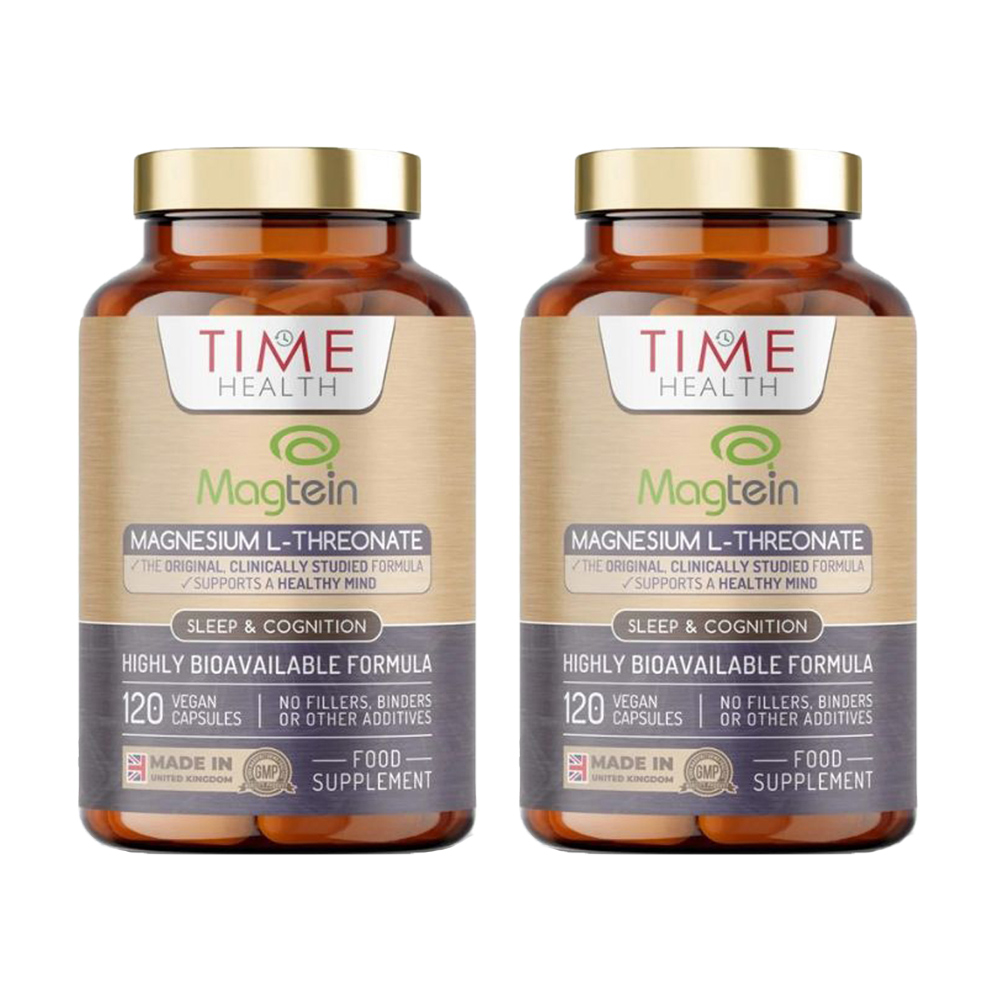 타임헬스 트레온산 마그네슘 120캡슐 2개월분 채정안 마그네슘 마그테인 영국산