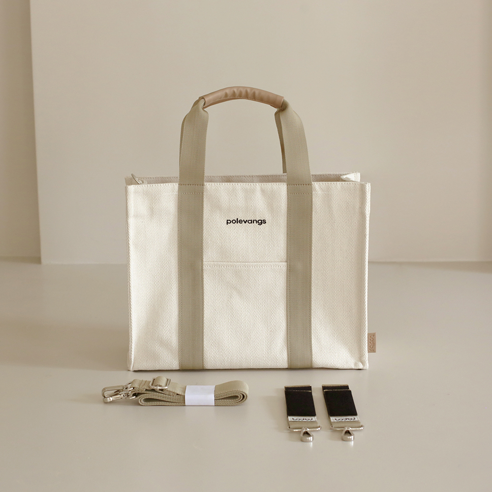 [토드비] 폴뱅스 기저귀가방 캔버스 토트백 데일리백 (숄더스트랩+이너백 포함)