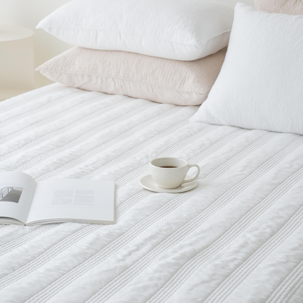 모달이불 무지패턴 홀짝누빔 이불 겸 패드 SS Q 스프레드