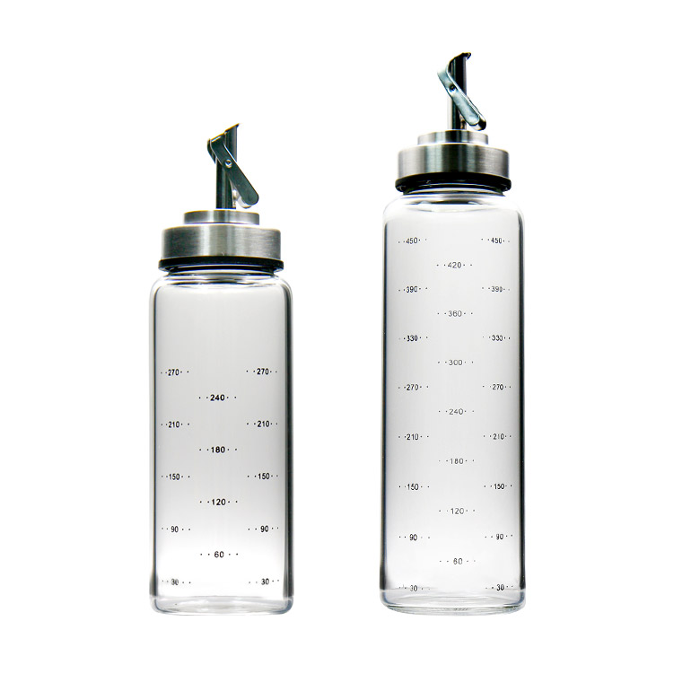 내열유리 오일병 2개 세트 소스 초장 간장 펌프 300ml 이미지 6