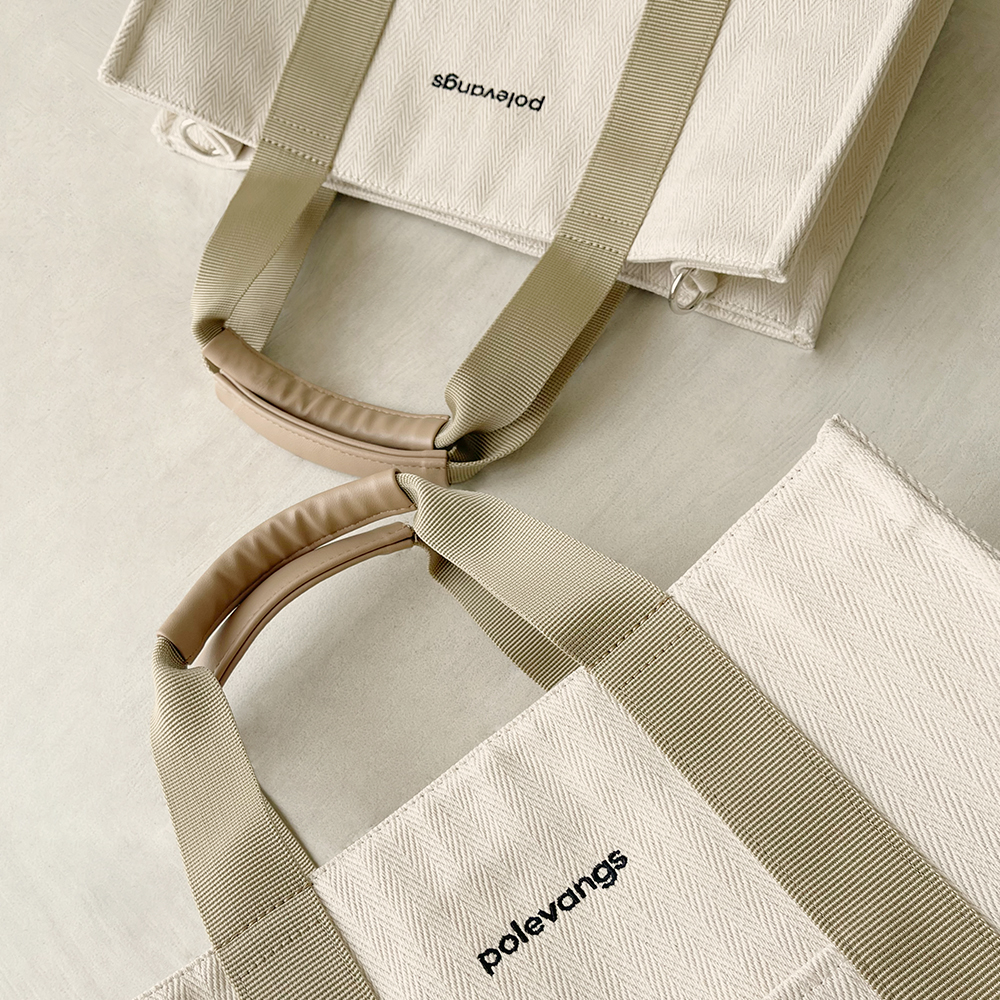 [토드비] 폴뱅스 기저귀가방 캔버스 토트백 데일리백 (숄더스트랩+이너백 포함)