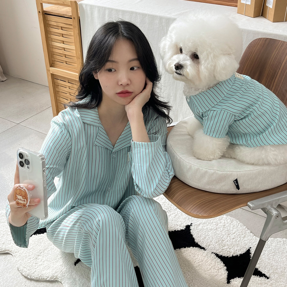위크 스트라이프 강아지잠옷 반려견 펫파자마 4color - 상세 이미지 2