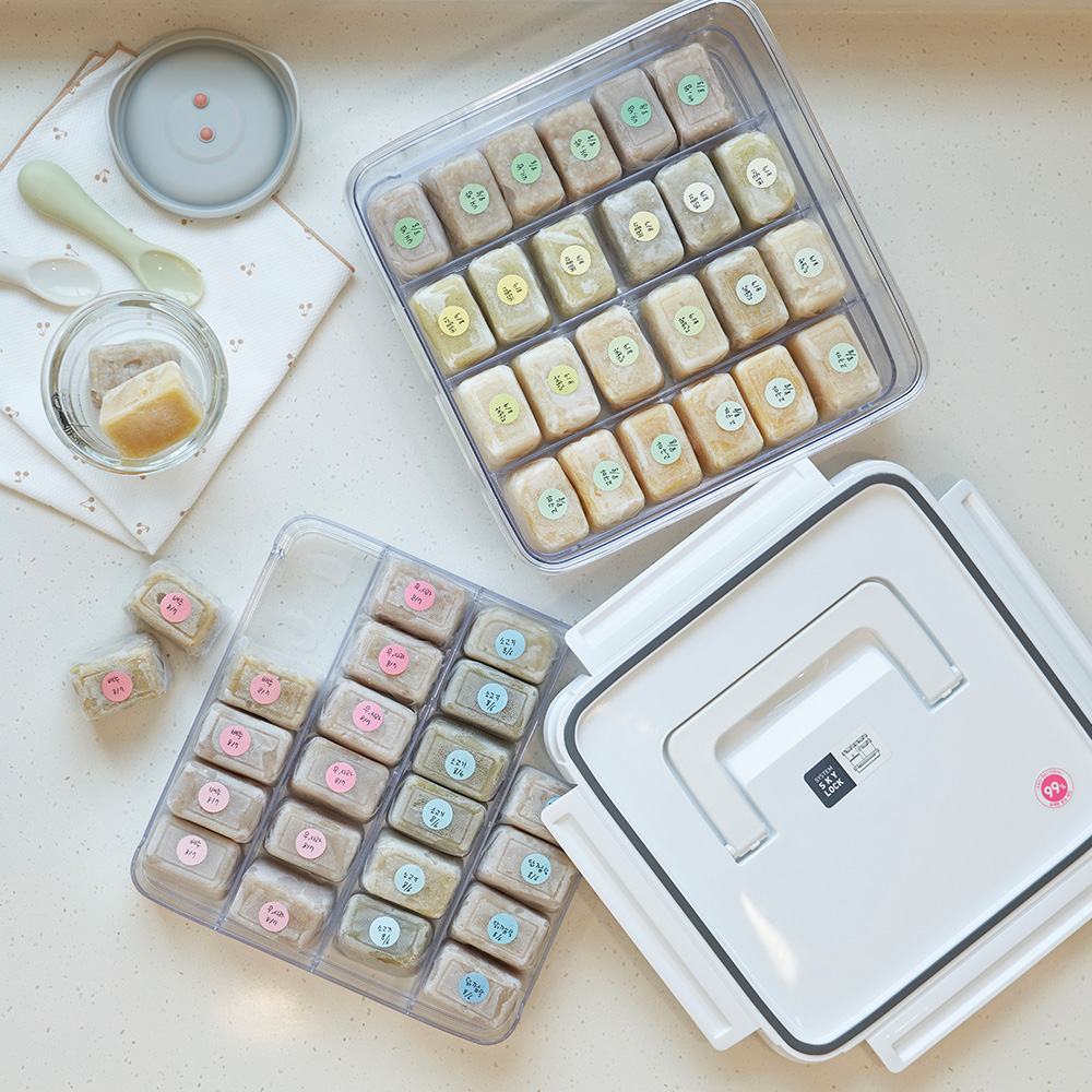 [1+1] 스카이락 점보2호 이유식 큐브 보관용기 인케이스8칸