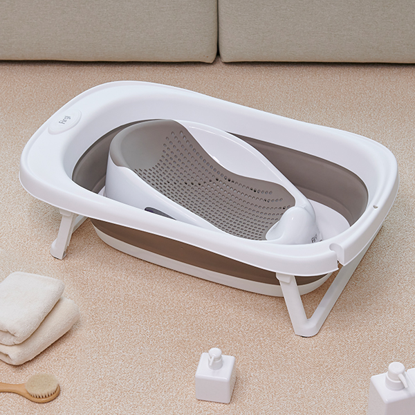 퍼기 신생아 아기 안심 접이식 욕조 이동식 유아 어린이 목욕통