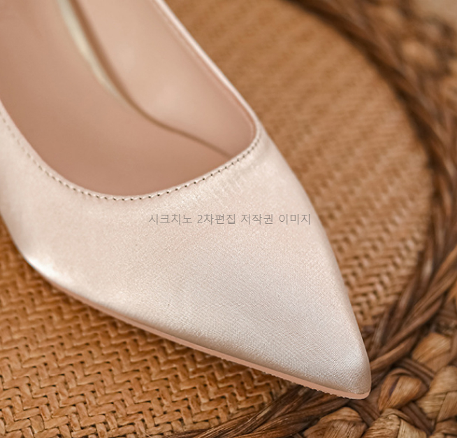 220-260 엔로아 5,7cm 리본 통굽 고급 새틴 웨딩구두 2color 상세 이미지 27