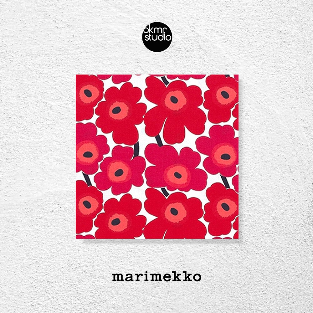 마리메꼬 미니 우니꼬 레드화이트오렌지 캔버스 거실 인테리어 꽃 그림 액자 주문 제작 - 상품 이미지