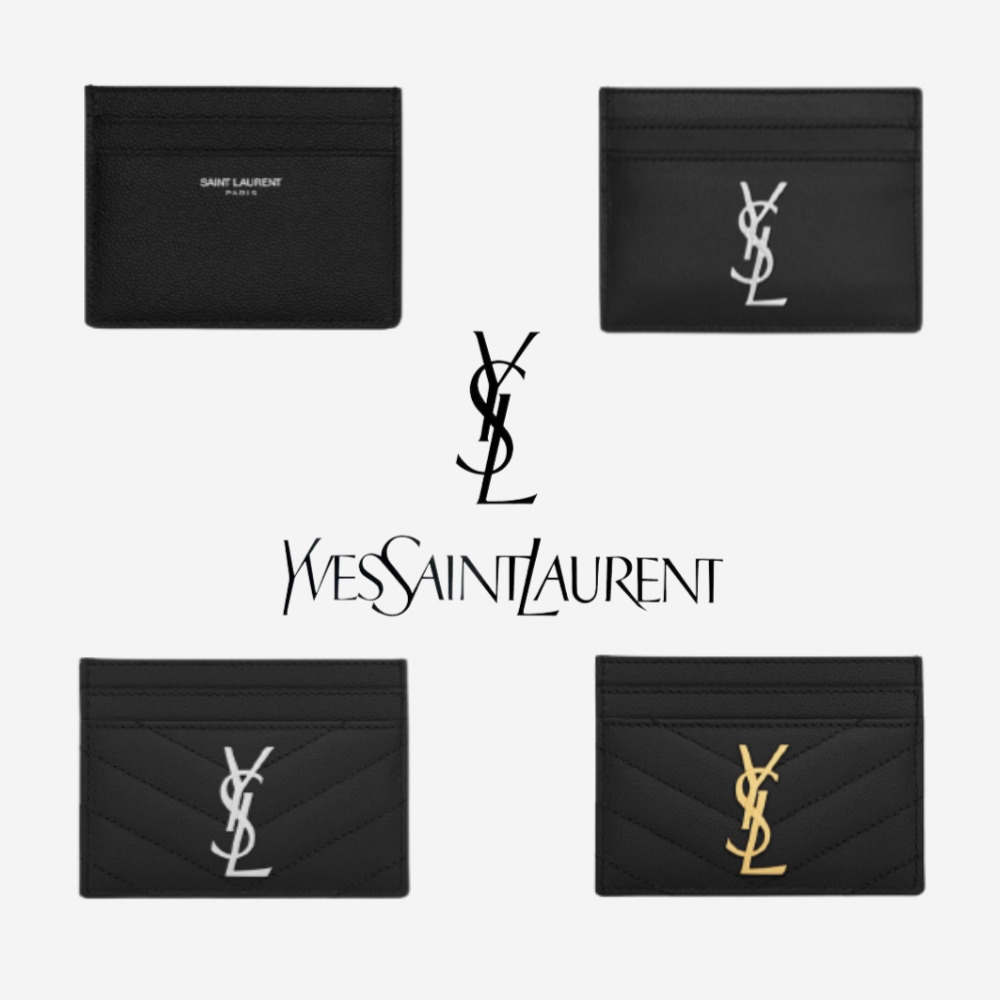입생로랑 카드지갑 YSL 마틀라세 모노그램 파리 카드 케이스 금장 은장 - 상세 이미지 3
