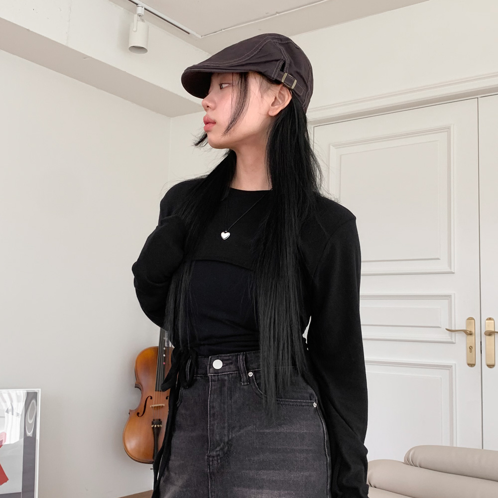 [둘레조절] 스티치 라인 빈티지 빵모자 헌팅캡 모자 4color 상세 이미지 30