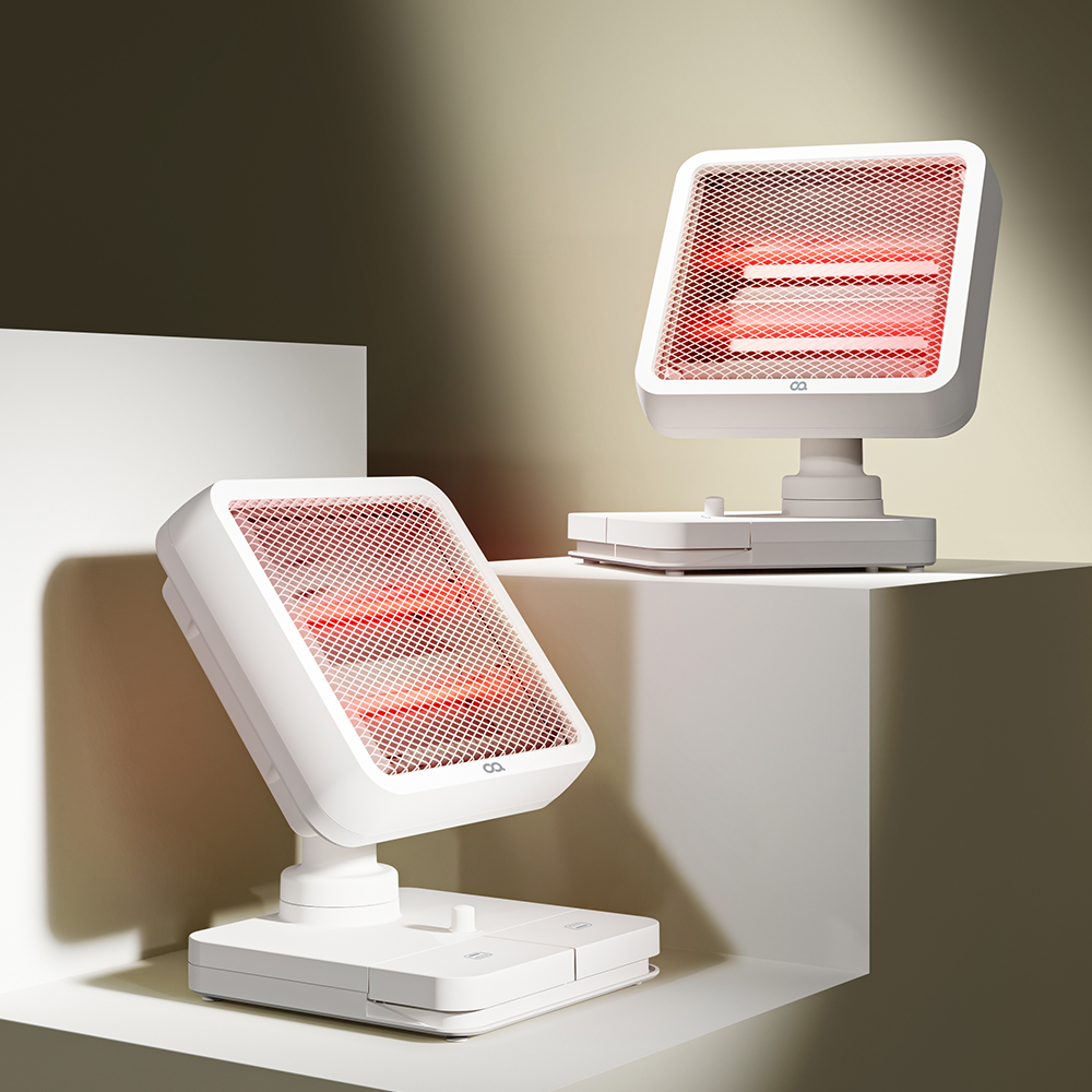 오아 미니 전기 히터 무취 무연 무소음 듀얼램프 사무실 간편 풋터치 발난로