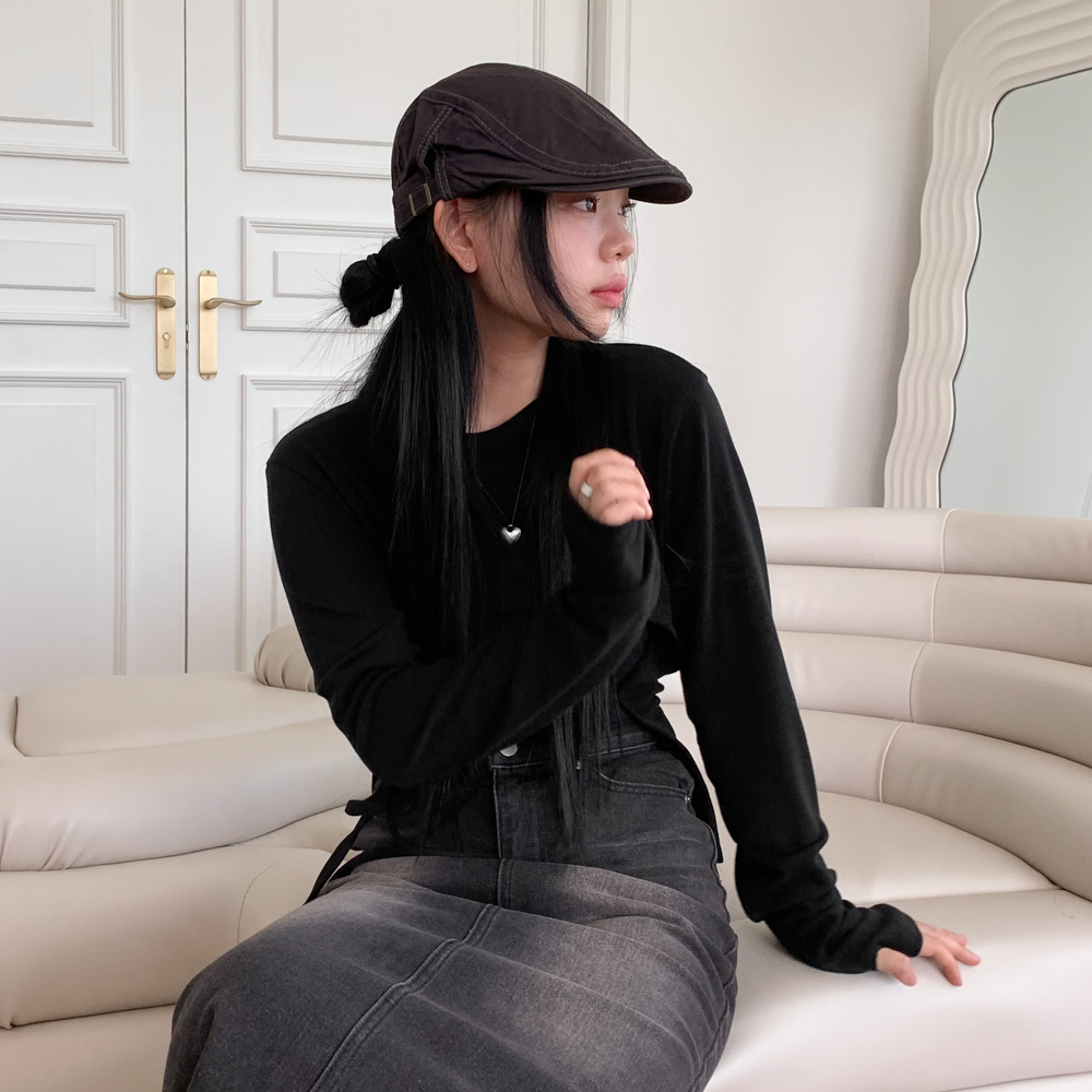 [둘레조절] 스티치 라인 빈티지 빵모자 헌팅캡 모자 4color 상세 이미지 33