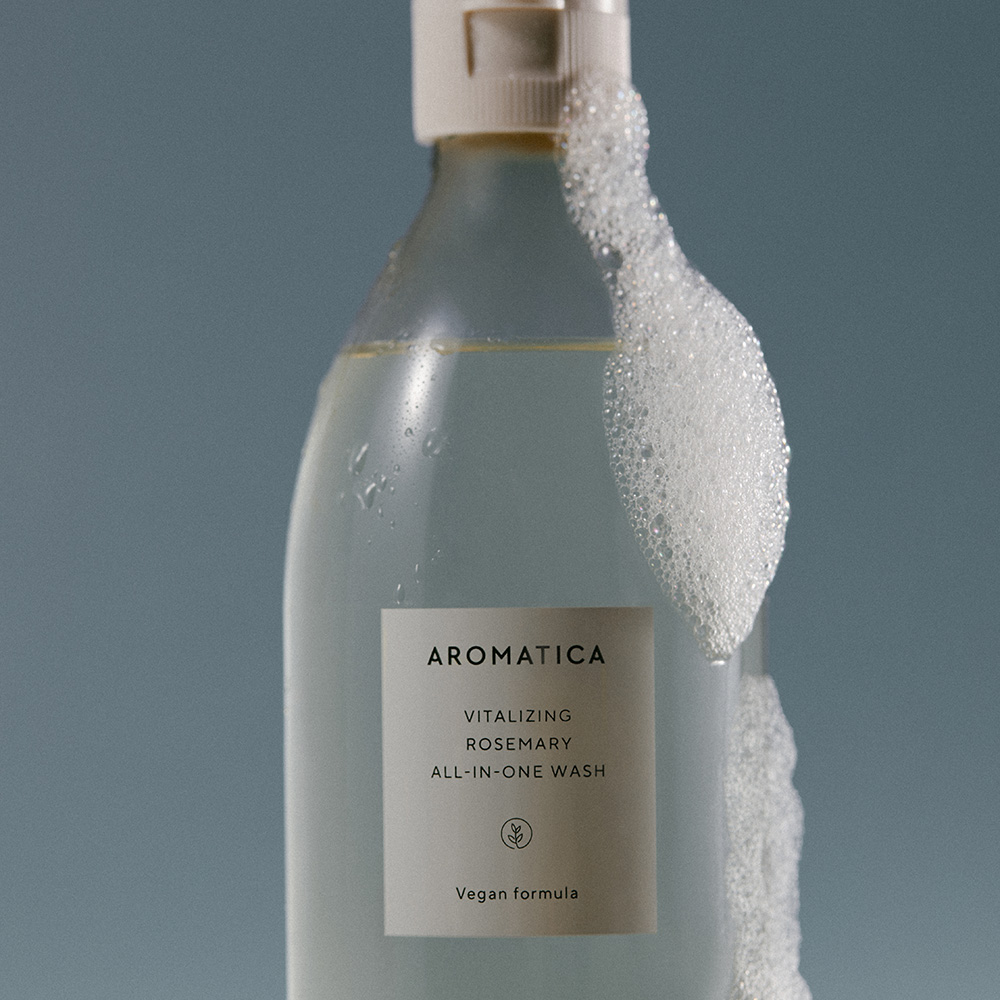 아로마티카 바이탈라이징 로즈마리 올인원 워시 & 로션 2종 세트 (300ML + 300ML) 대용량 바디 클렌져 바디샤워 로션 바디케어세트 - 상세 이미지 5
