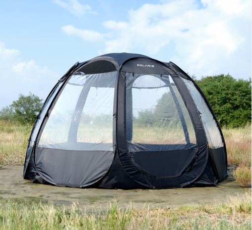 폴라리스 P1 TPU 원터치 텐트 쉘터 돔 팝업 투명 블랙