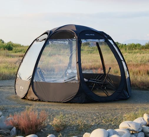 폴라리스 P1 TPU 원터치 텐트 쉘터 돔 팝업 투명 블랙