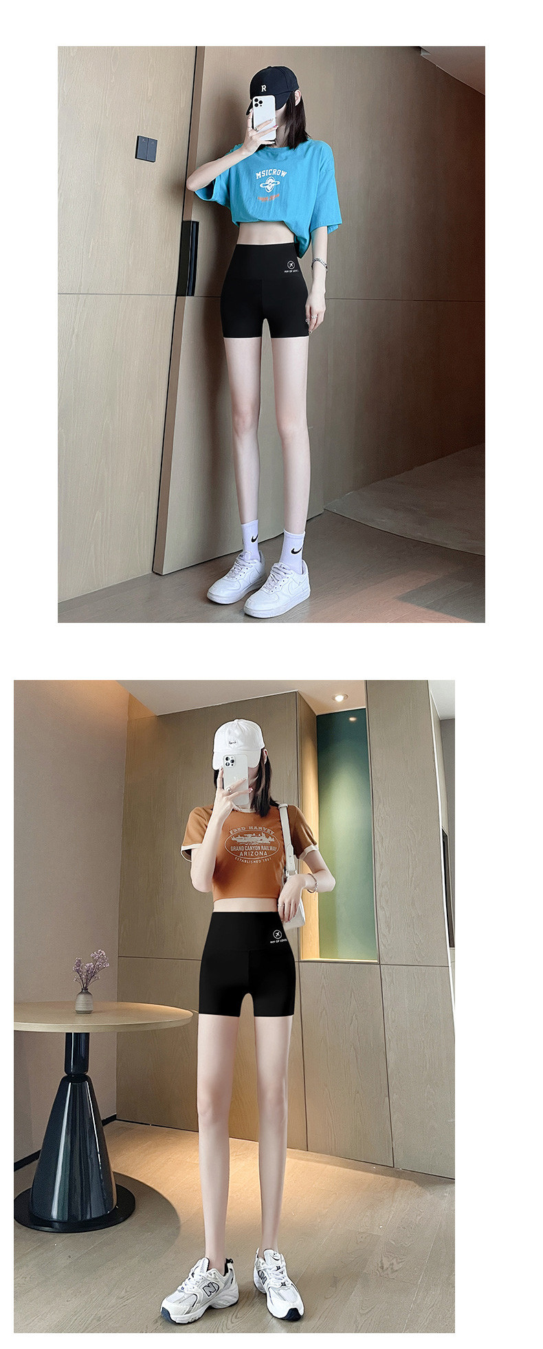 힙업 하이웨스트 레깅스 운동 헬스 바아커쇼츠 9부 상세 이미지 19