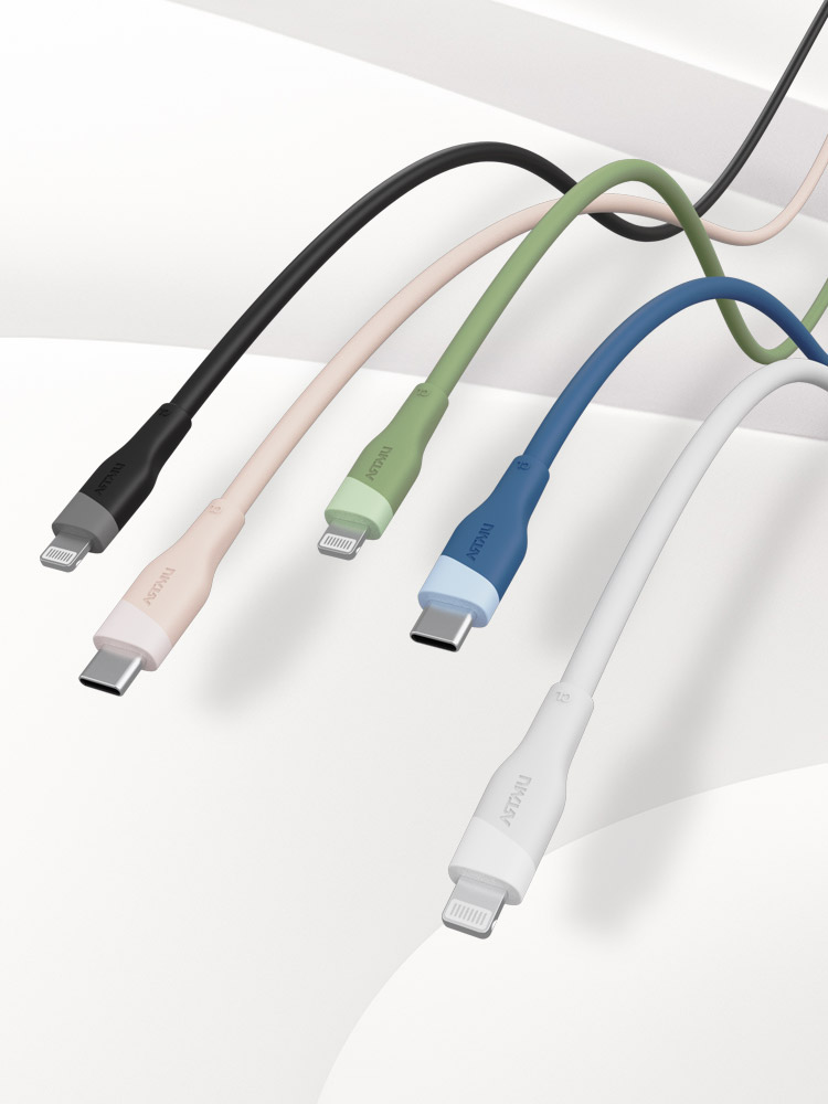 실키 USB C타입 to 라이트닝 8핀 MFi 고속충전 케이블 50cm 이미지 2