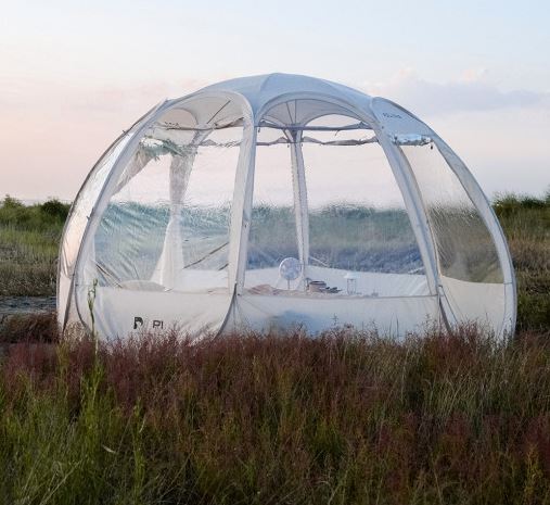 폴라리스 P1 TPU 원터치 텐트 쉘터 돔 팝업 투명 블랙