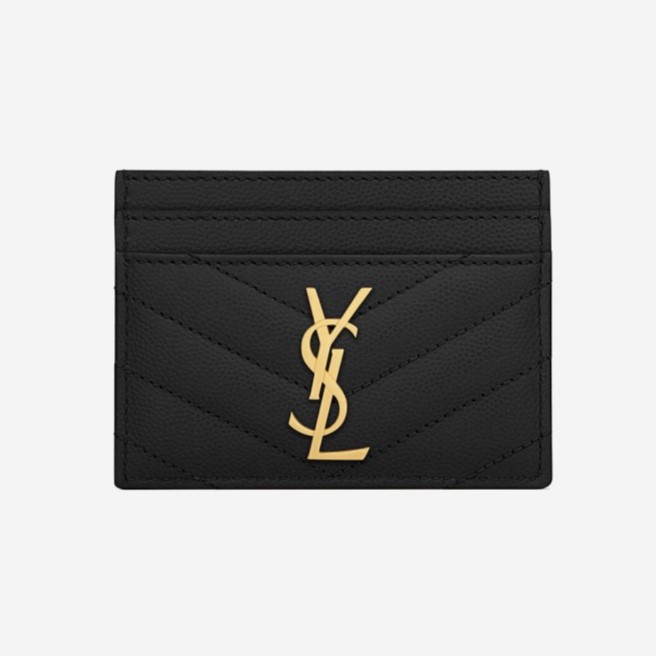 입생로랑 카드지갑 YSL 마틀라세 모노그램 파리 카드 케이스 금장 은장 - 상세 이미지 2
