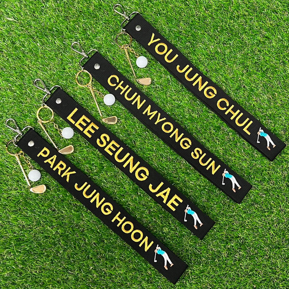 골프 네임텍 자수 캐디빽 이름표 커스텀 골프가방 이름 캐리어 네임텍