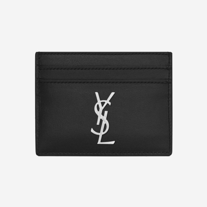 입생로랑 카드지갑 YSL 마틀라세 모노그램 파리 카드 케이스 금장 은장 - 상세 이미지 4