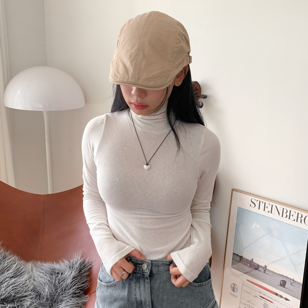 [둘레조절] 스티치 라인 빈티지 빵모자 헌팅캡 모자 4color 상세 이미지 8