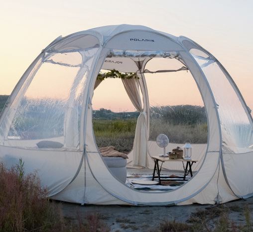 폴라리스 P1 TPU 원터치 텐트 쉘터 돔 팝업 투명 블랙