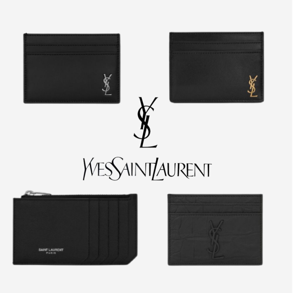 입생로랑 카드지갑 YSL 마틀라세 모노그램 파리 카드 케이스 금장 은장 - 상세 이미지 5