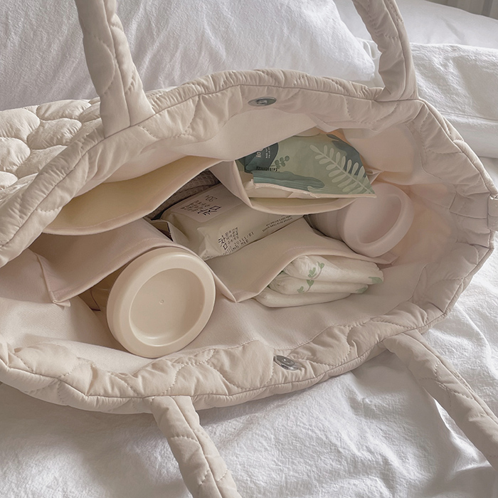 피치패딩 숄더백 가벼운 방수 국민 기저귀가방 문센 가방 출산 선물 데일리백 2color