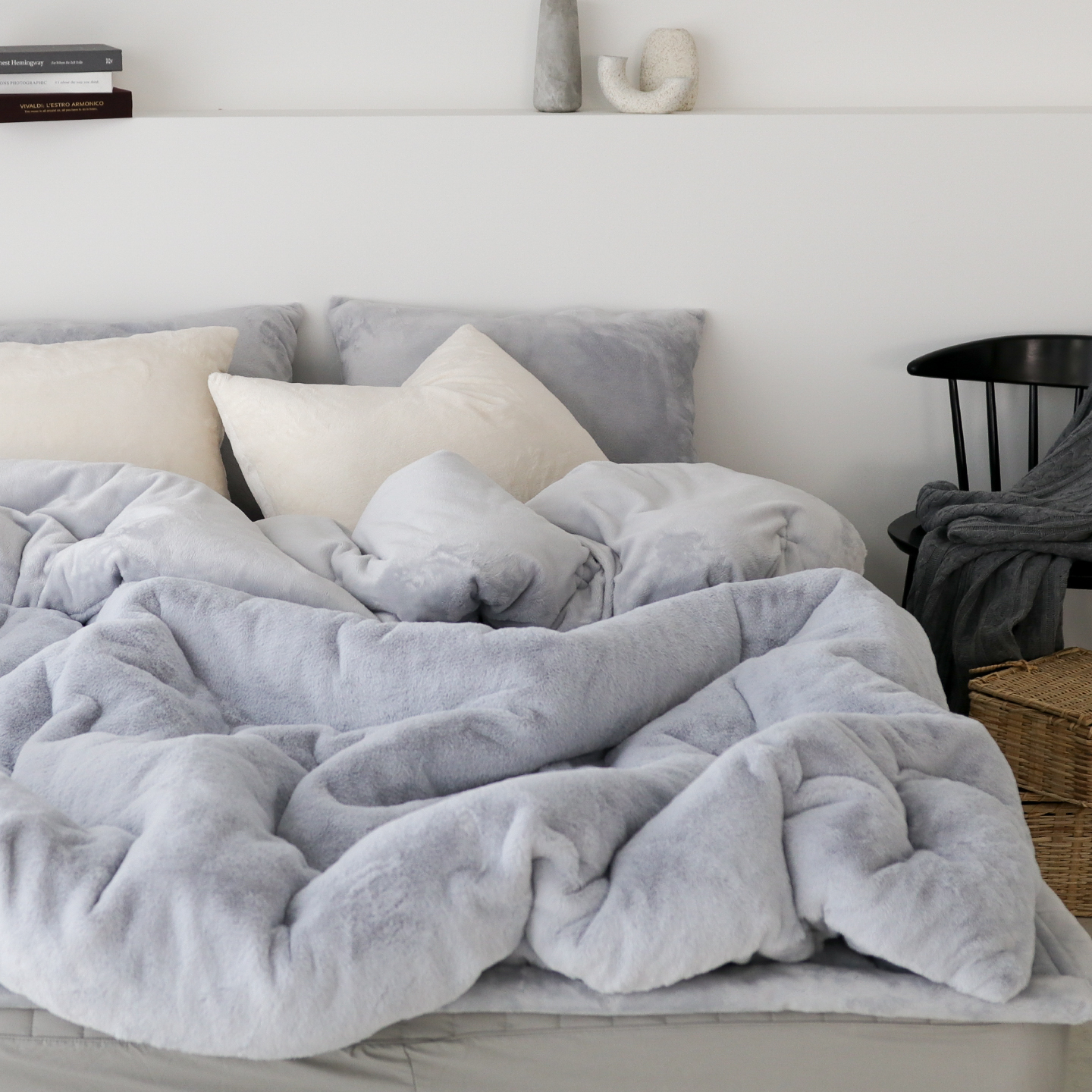 겨울 극세사이불 노스베어 프리미엄 라셀 10mm 장모 차렵이불 SS