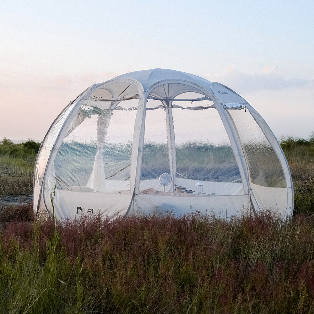 폴라리스 P1 TPU 돔텐트 캠핑 원터치 투명 쉘터 우레탄 동계 투명텐트