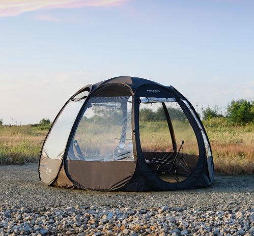 폴라리스 P1 TPU 원터치 텐트 쉘터 돔 팝업 투명 블랙