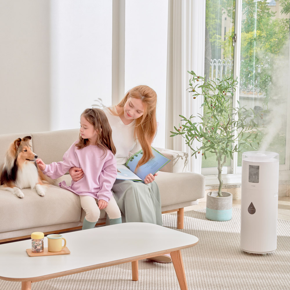 [쿼드 진동자 시간당 1,700ml] 프롬비 몬스터 대용량가습기 FC183 화이트