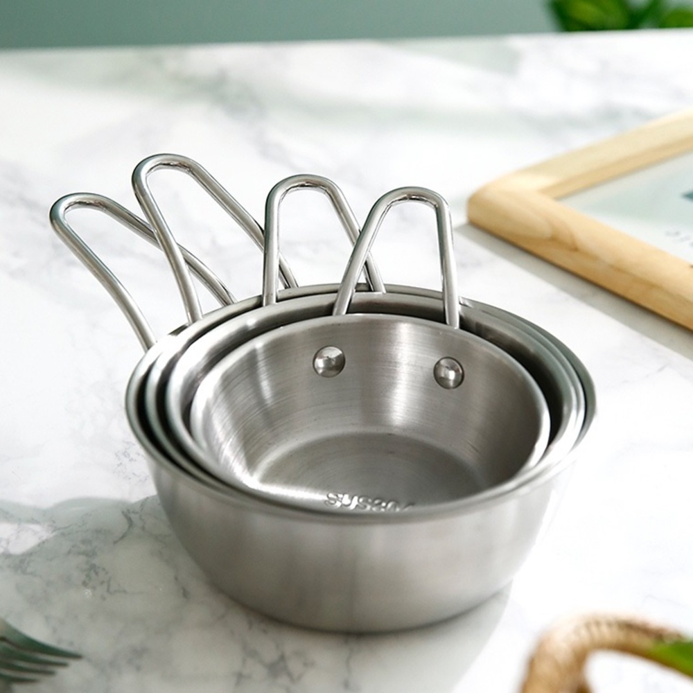 스텐 손잡이 그릇 앞 접시