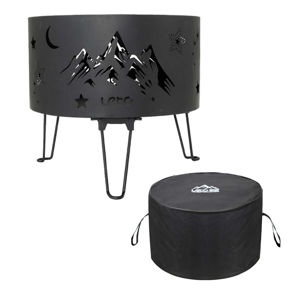 레토 감성 캠핑 화로대 불멍 접이식 화로 우드스토브 원통형 LCP-SB03