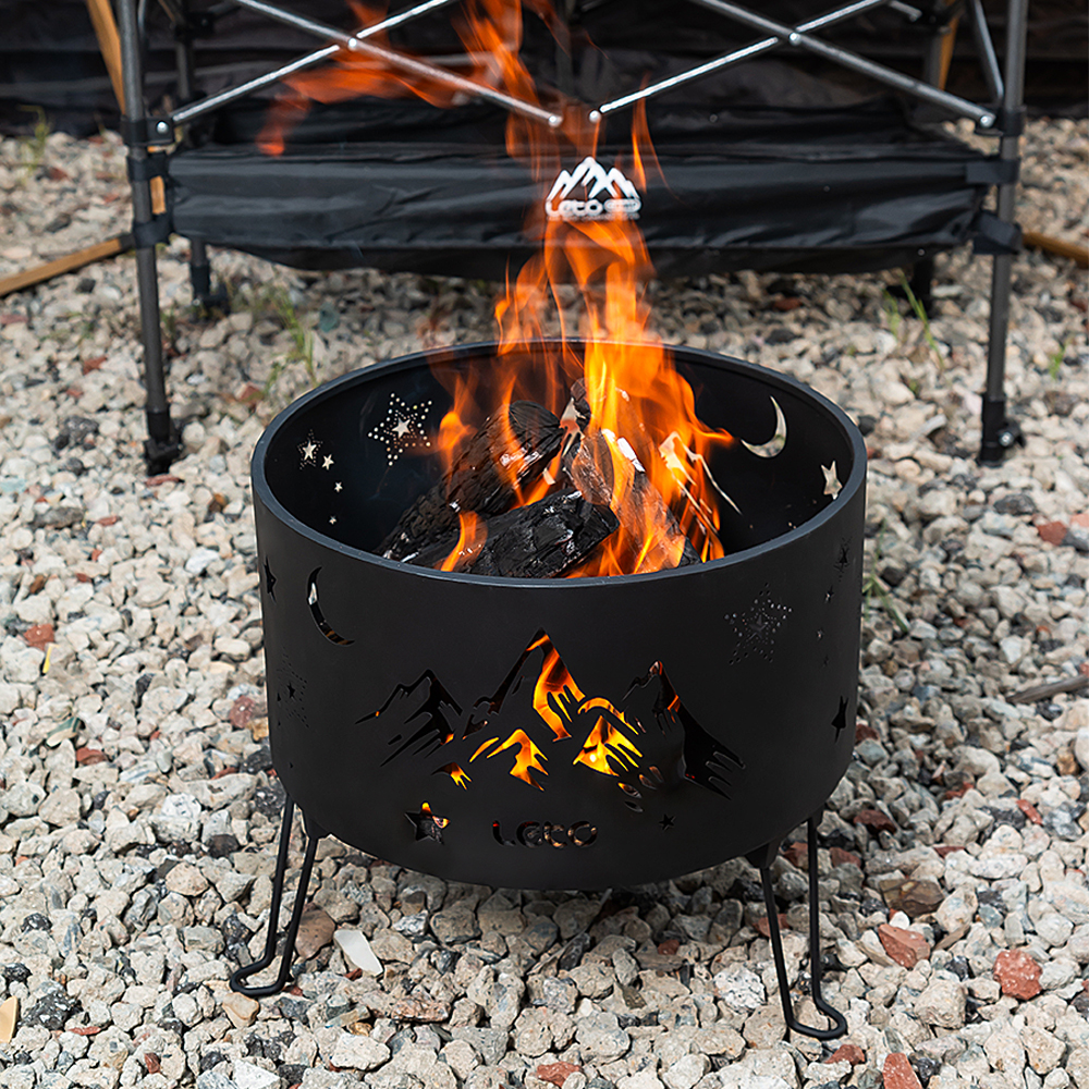 레토 감성 캠핑 화로대 불멍 접이식 화로 우드스토브 원통형 LCP-SB03