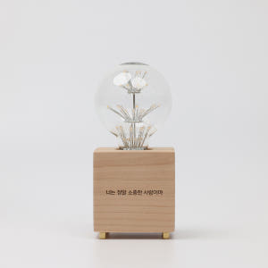 원목 각인 LED 무드등 테이블조명 집들이선물 눈꽃전구 연꽃체 솔직 후기 | 실제 배치 사진 포함 - 상품 이미지 4