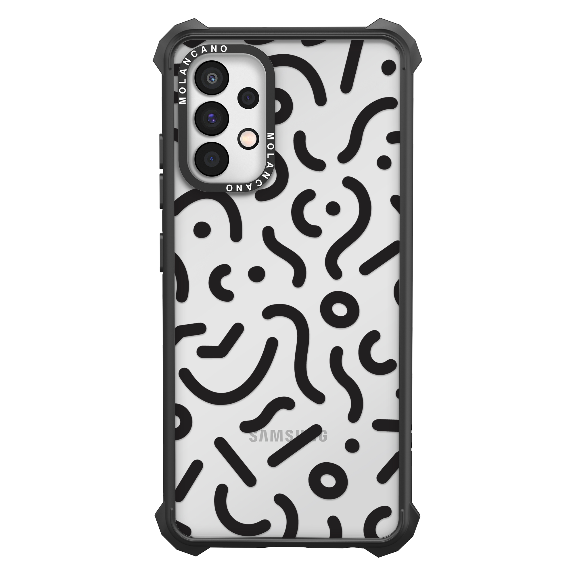 갤럭시 A32 임팩트 스마일 하트 디자인 투명 범퍼 휴대폰 케이스 - 상세 이미지 3