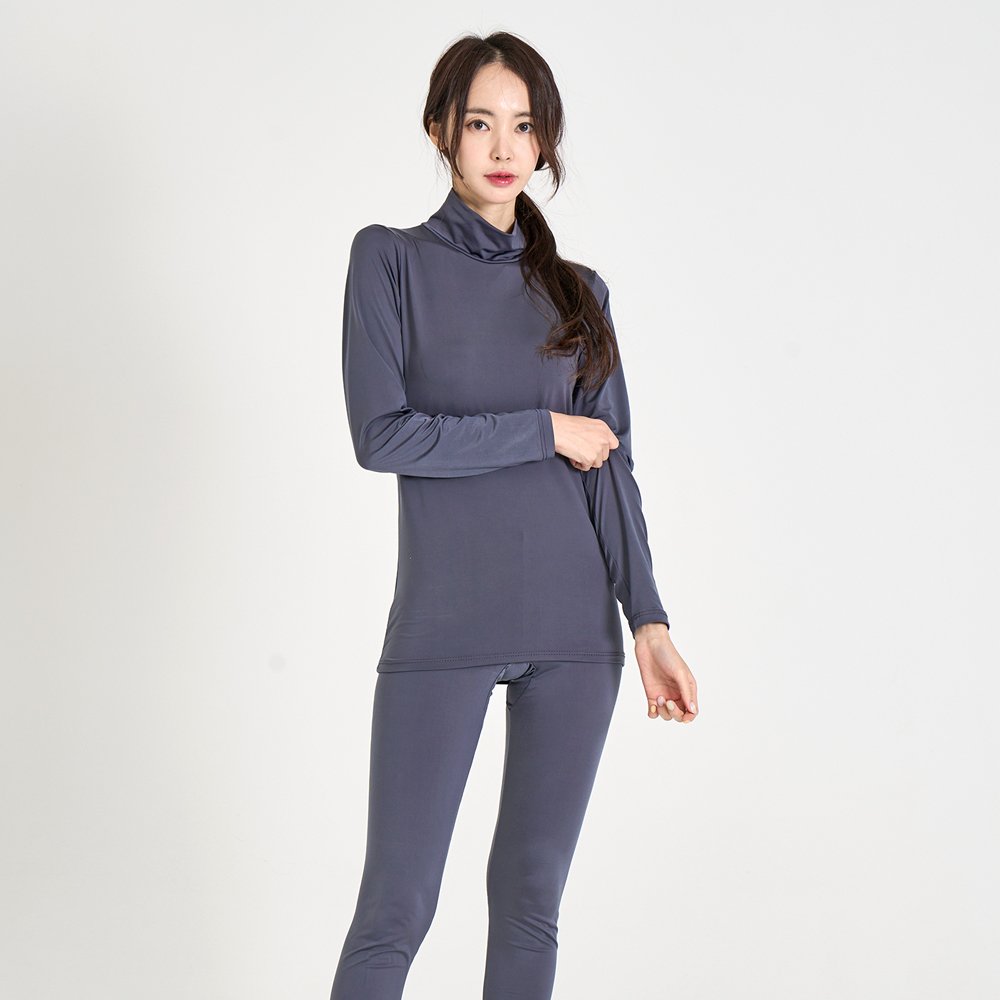 에이원 여성용 발열 기모 목폴라 내의 상하세트 99007 이미지 3