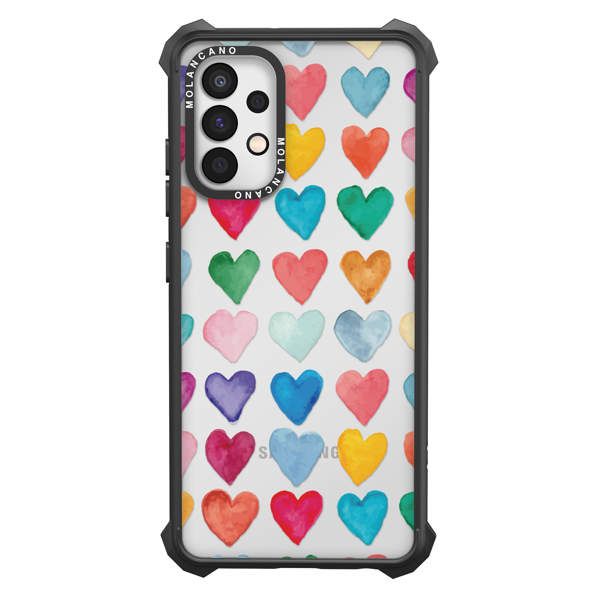 갤럭시 A32 임팩트 스마일 하트 디자인 투명 범퍼 휴대폰 케이스 - 상세 이미지 2