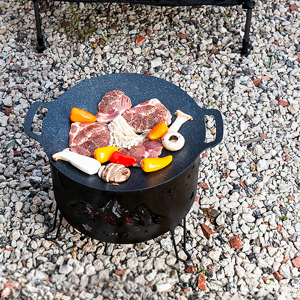 레토 감성 캠핑 화로대 불멍 접이식 화로 우드스토브 원통형 LCP-SB03