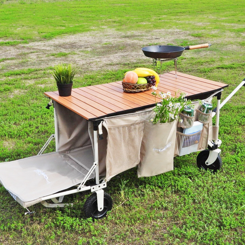 캠프365 파파웨건 폴딩카트 캠핑 카트 수레 웨건 접이식 손수레 160kg 내하중 특대