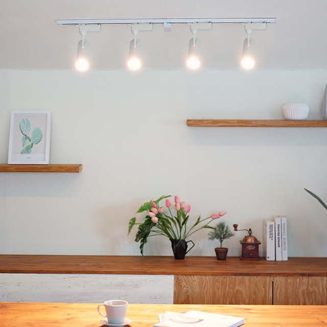 COB LED 일체형 레일등 10W 세트 (1M) 2color 주방등 카페조명 레일조명 - 상세 이미지 2