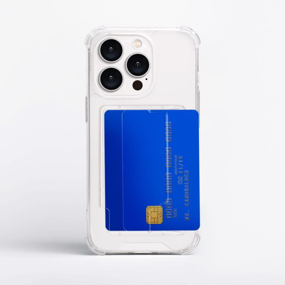 168cm 카드수납 케이스 2장 범퍼 투명, 아이폰15 프로