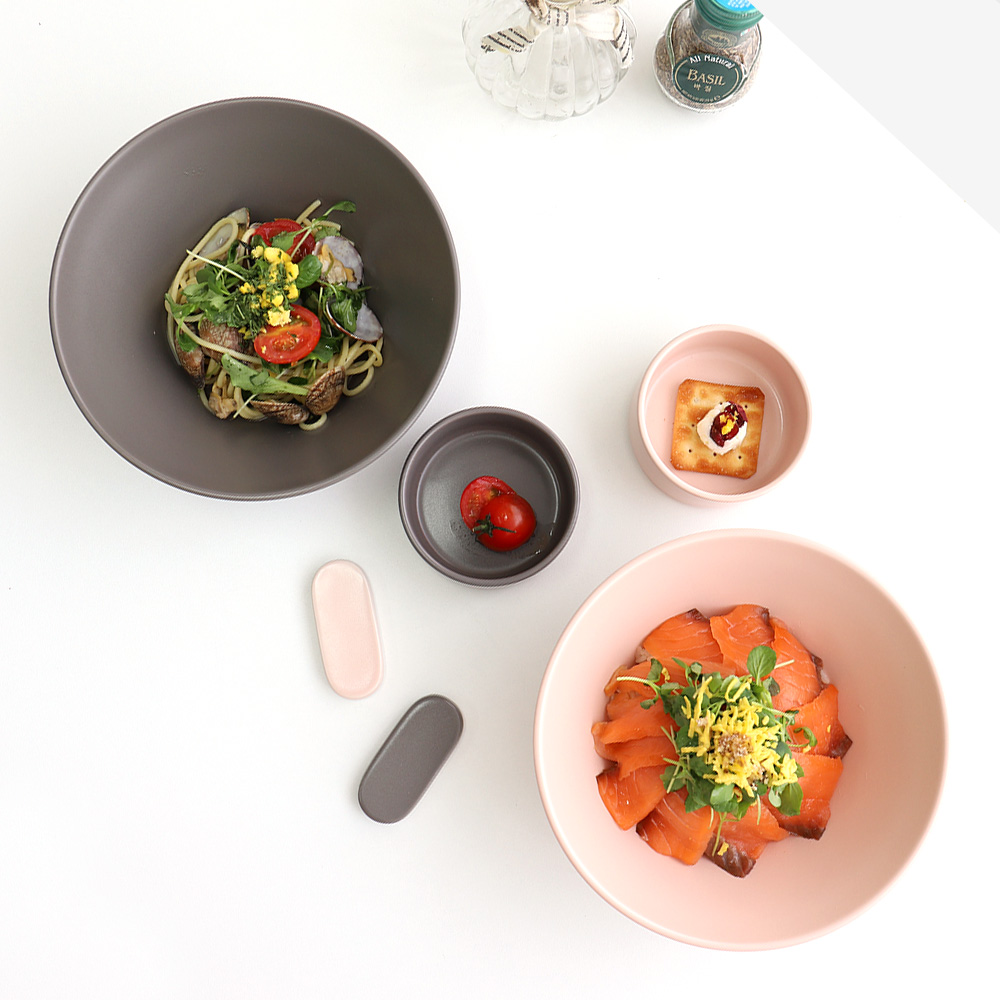 더가온 국내산 한식기 도자기 2인 면기 찬기세트 6P