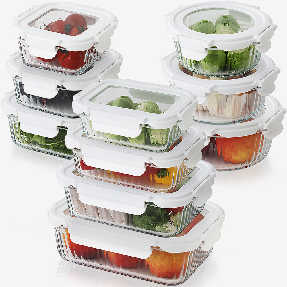 네오플램 글라스캡 유리반찬통 밀폐용기