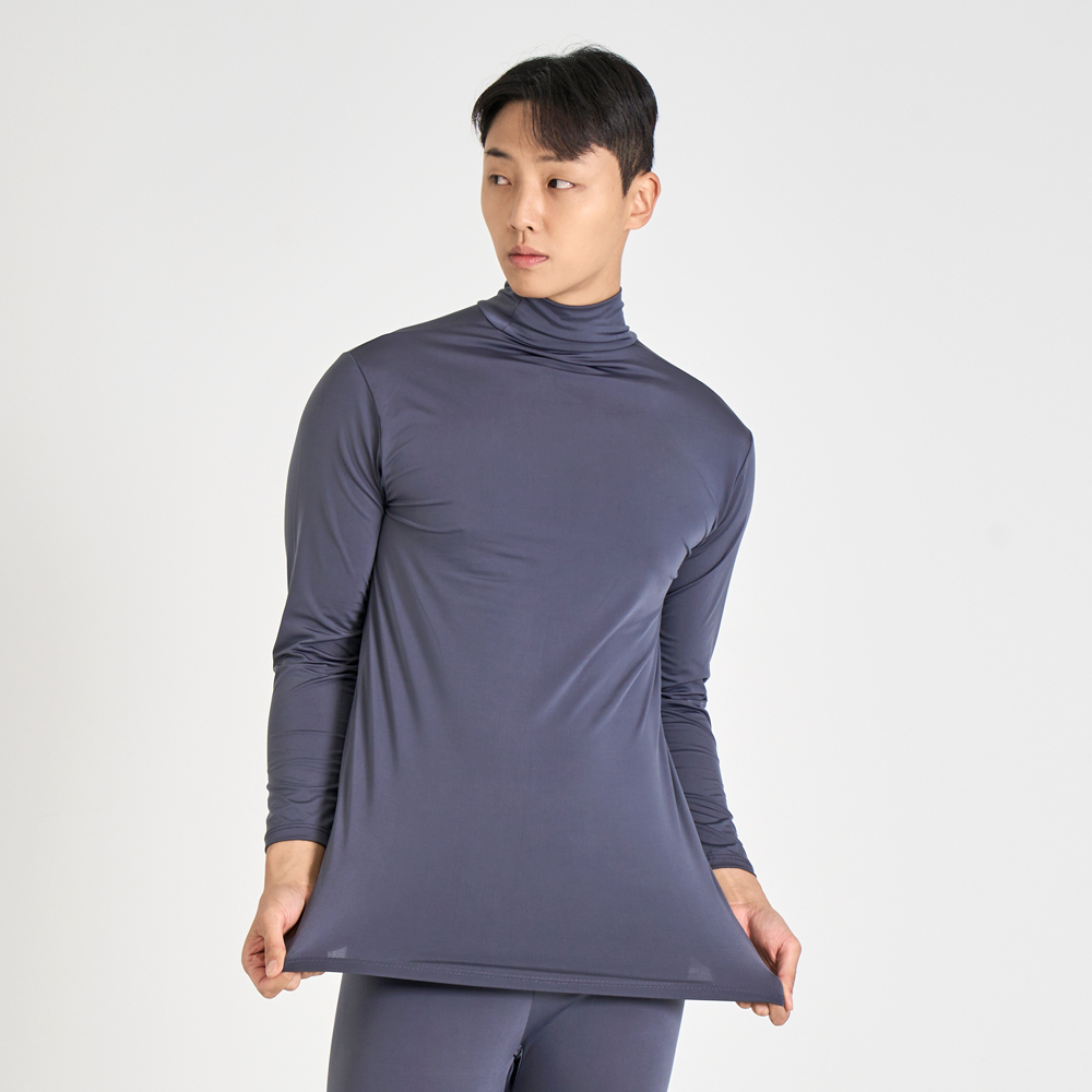 에이원 남성용 발열 기모 목폴라 내의 상의 88005 이미지 3