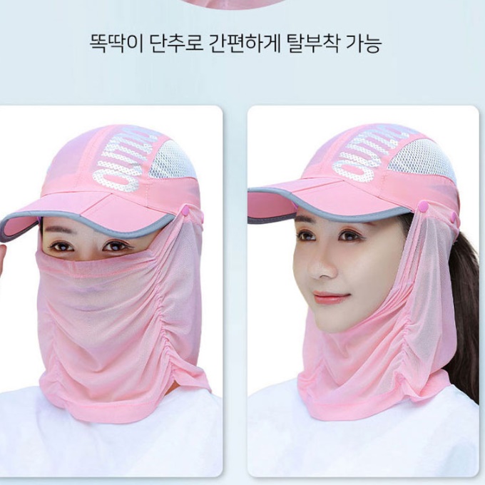 여자 낚시모자 낚시용모자 낚시썬캡 야외 야외용 모기 - 상세 이미지 2