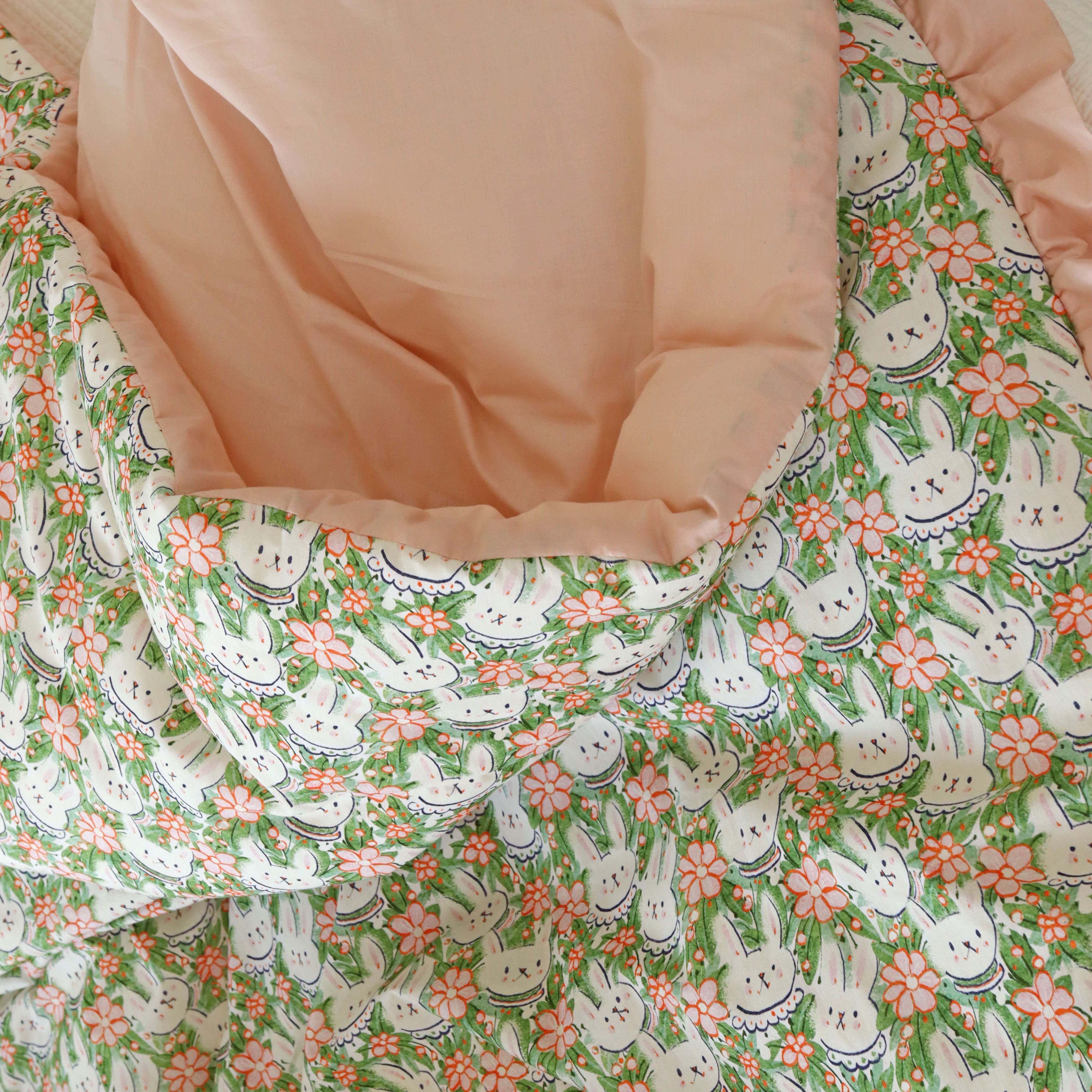 그린래빗 먼지없는 순면 사계절 항균솜 차렵이불 SS