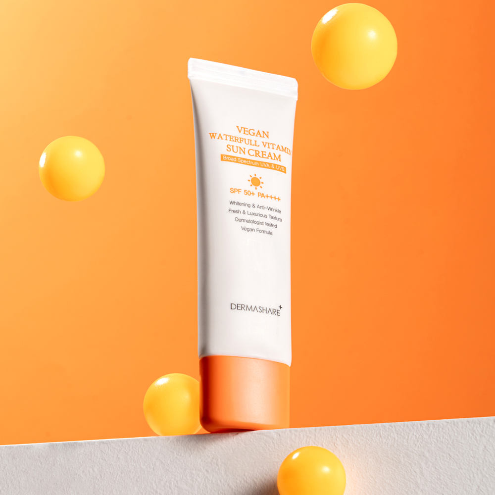 더마쉐어 비건 저자극 워터풀 비타민 워터프루프 수분 선크림 50g SPF50+PA++++ 제품 이미지