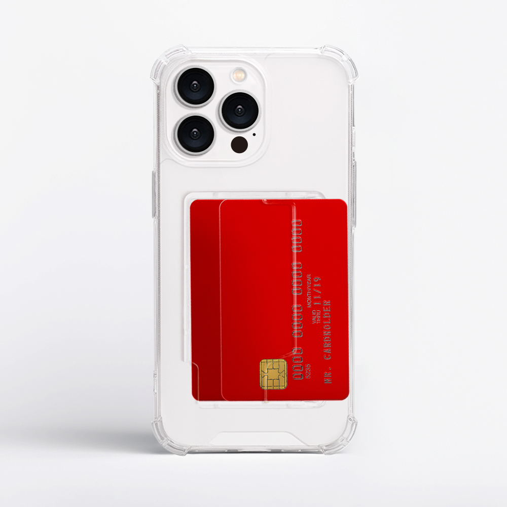 168cm 카드수납 케이스 2장 범퍼 투명, 아이폰15 프로 맥스